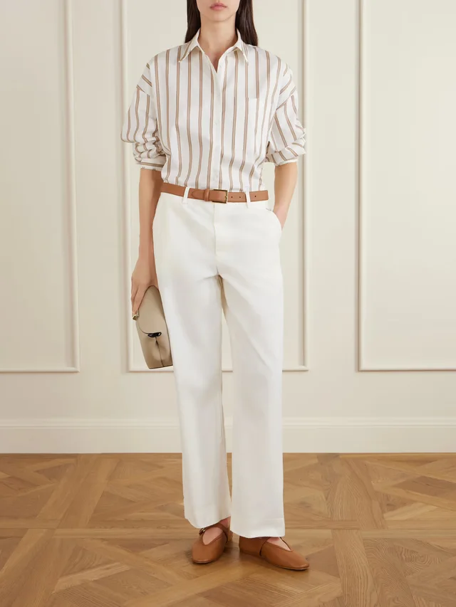TWP Something Borrowed striped cotton-poplin shirt in Beige, photo 2 of 2 from NET-A-PORTER (Canada)