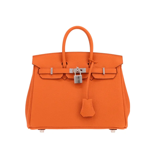 Hermès Birkin handbag, 25 cm, in Orange Togo leather in Orange Togo leather from Collector Square, photo 2 of 4