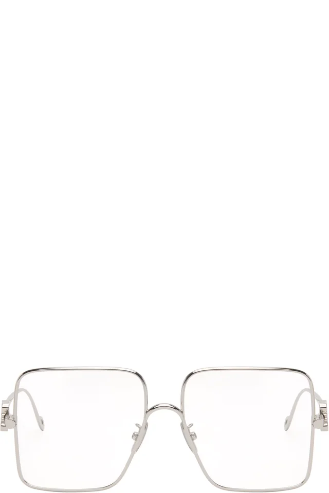 LOEWE Silver Square Glasses. from SSENSE, photo 1 of 1