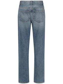 Khaite High-waist straight jeans in 100% Cotton, photo 4 of 5 from LUISAVIAROMA