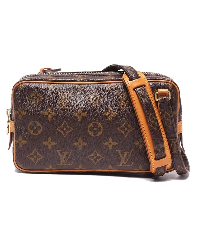 Louis Vuitton Shoulder Bag Crossbody Bag Marly Bandouliere Monogram in Leather from The Reluxe