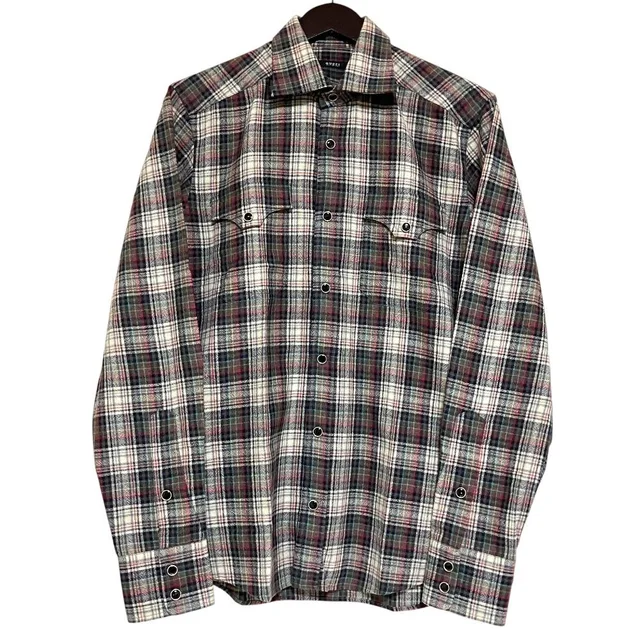 Gucci Plaid Pattern Long Sleeve Wool Flannelette Blouse in Wool from The Reluxe