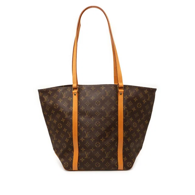 Brown Louis Vuitton Monogram Sac Shopping Tote Bag in Brown Coated canvas from Designer Revival