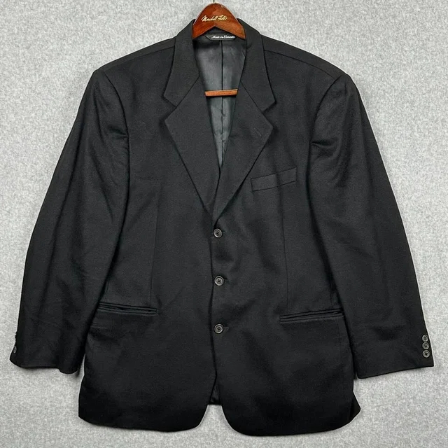 Jack Victor Loro Piana Cashmere Blazer Mens 44r Black Sport Coat 3-Button Italy in black Cashmere from Poshmark