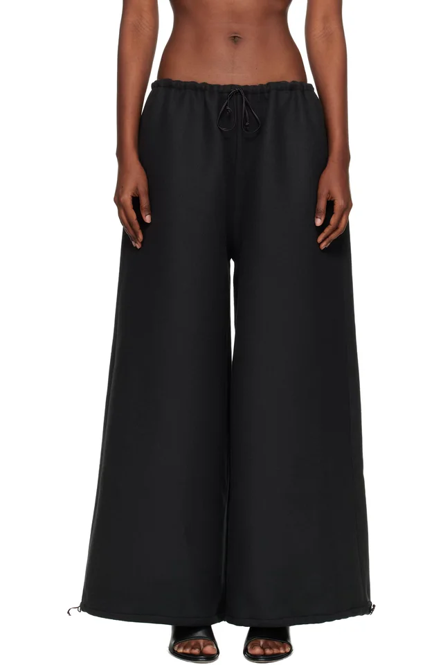 BAMBOU ROGER KWONG Gray Double Face Wool Drap Trousers, image 1 of 1 from SSENSE