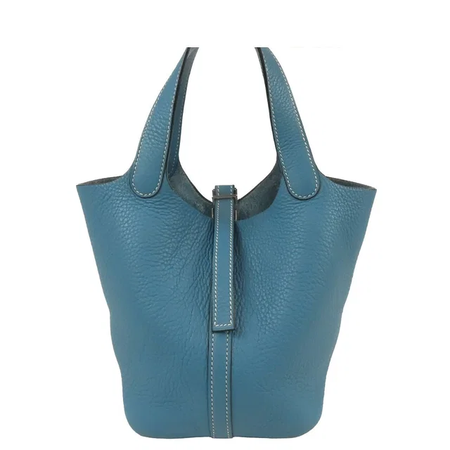 Hermès Picotin PM Blue Jean Silver Taurillon Handbag in Blue from The Reluxe