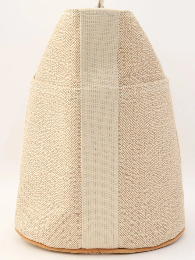 Hermès Saxo MM Beige in Beige Canvas from VINTAGE QOO TOKYO, photo 4 of 17