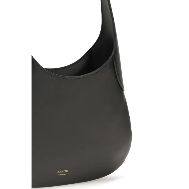 Khaite Black Calf Leather Bos Taurus Shoulder Bag in Black Calfskin from HEWI, photo 4 of 4