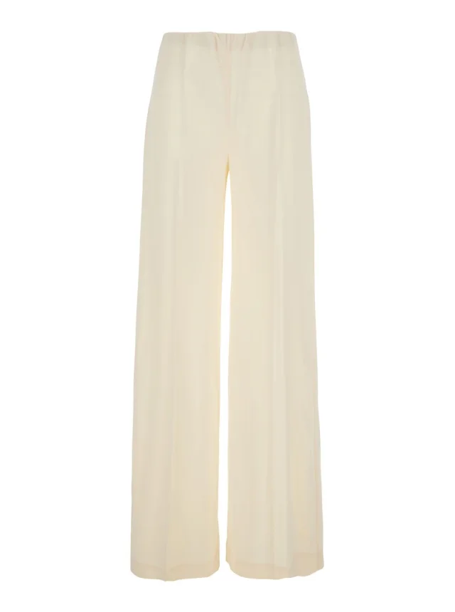 Jucca White Fabric Elasticated Waist Pants for Women in White from Gaudenzi Boutique, photo 1 of 1