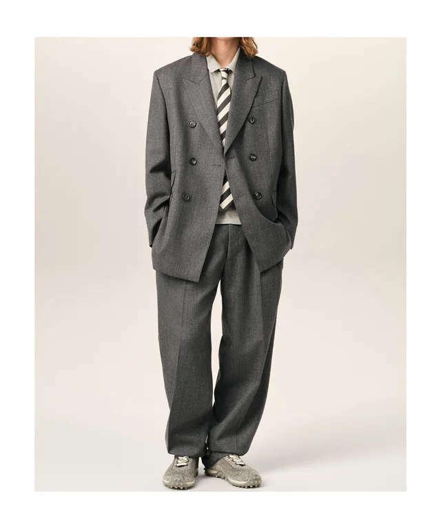 Ami Paris Grey double breasted wool blazer, photo 4 of 7 from SENSER