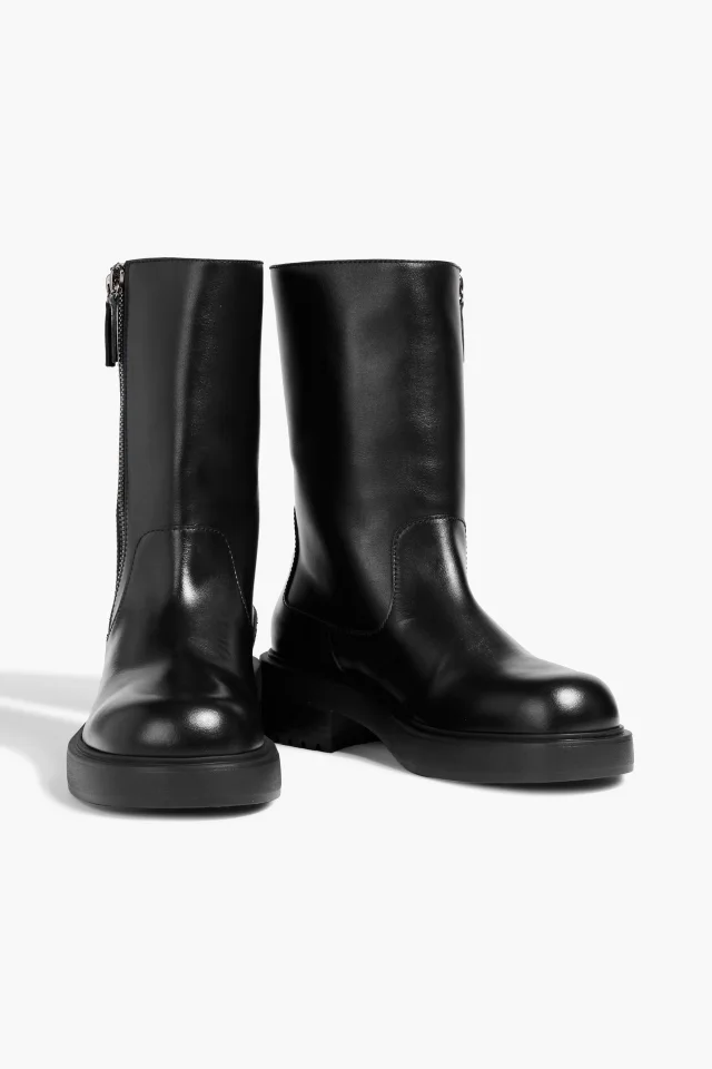 Giuseppe Zanotti Foustine Zip-Detailed Leather Ankle Boots, photo 2 of 4 from THE OUTNET