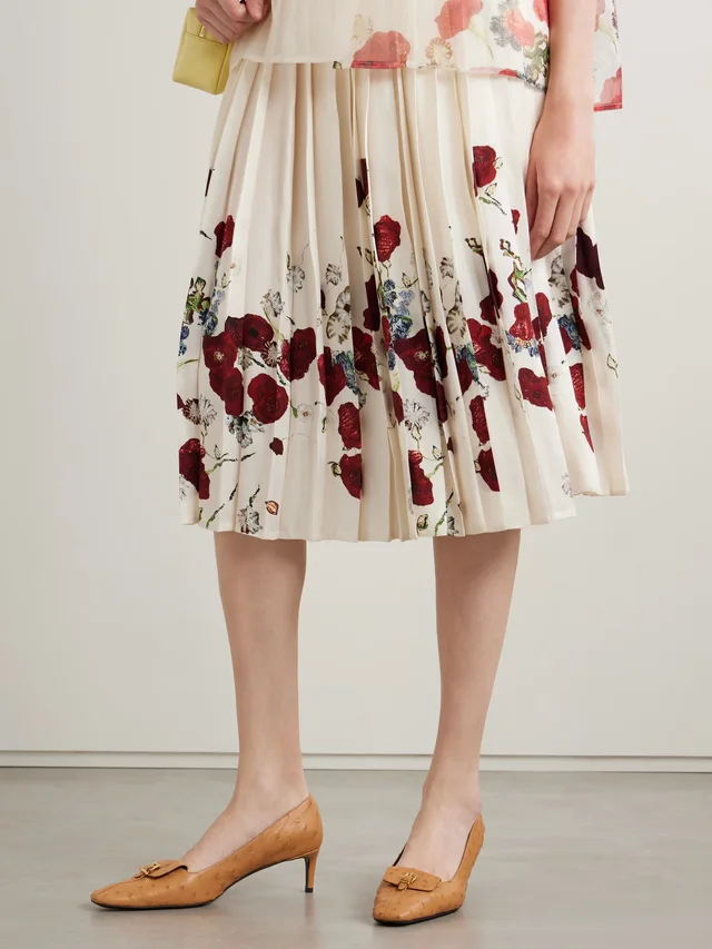 KHAITE Celia Pocket buckled ostrich pumps in Beige, photo 2 of 2 from NET-A-PORTER (Canada)