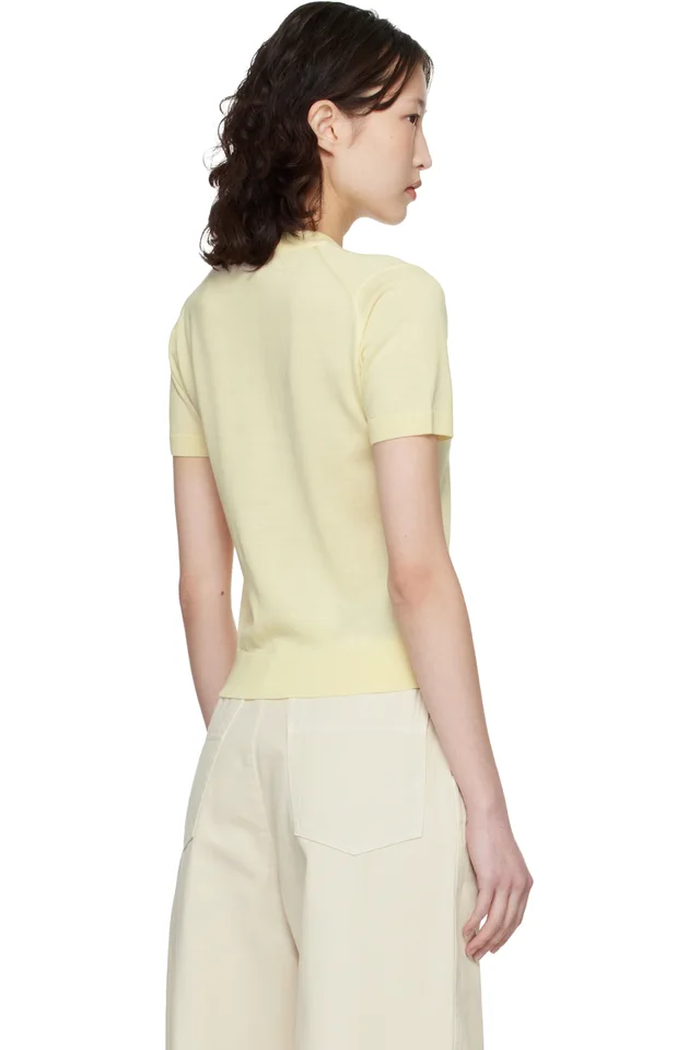 Maison Kitsuné Yellow Baby Fox Fine Merino Sweater, photo 3 of 4 from SSENSE
