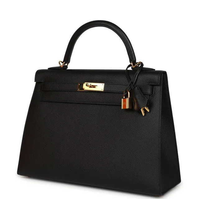 Hermès Kelly Sellier 32 Black Epsom Gold Hardware in Black Epsom leather from Madison Avenue Couture, photo 2 of 2