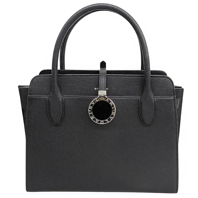 Bvlgari Alba All Leather Handbag Black in Black Leather from The Reluxe