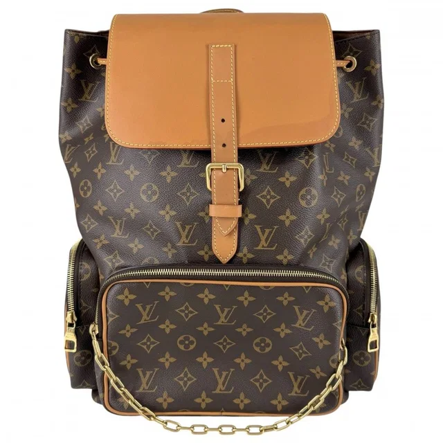 Louis Vuitton Backpack Trio Monogram Canvas Brown Gold in Brown Coated canvas from The Reluxe