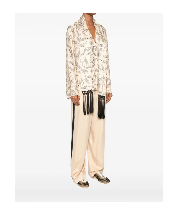Forte Forte leopard-print fringed-scarf shirt, photo 3 of 5 from SENSER
