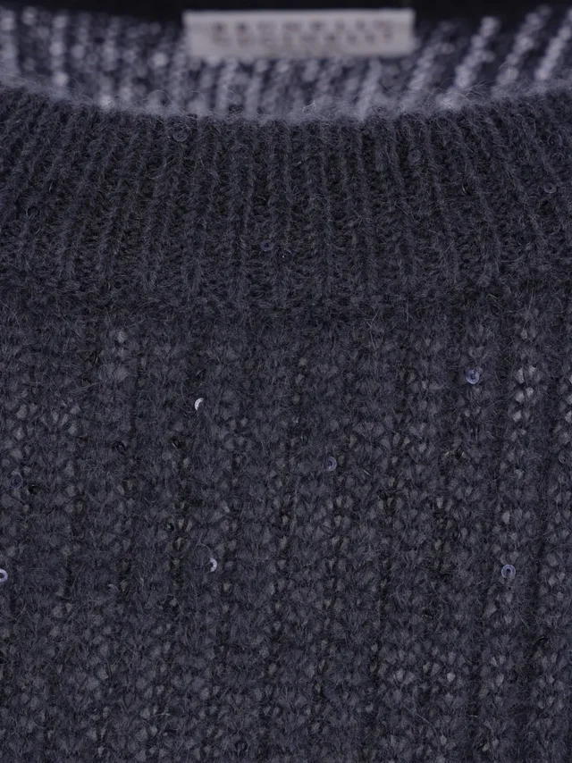 Brunello Cucinelli Diamond Yarn English Rib Jumper, photo 3 of 3 from SENSER