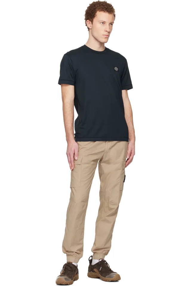 Stone Island Beige 3100031 Stretch Cotton Tela 'Paracadute' Cargo Pants, photo 5 of 5 from SSENSE