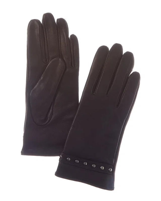 Sofia Cashmere sofiacashmere Cashmere-Lined Nappa Leather Gloves, image 1 of 1 from Rue La La