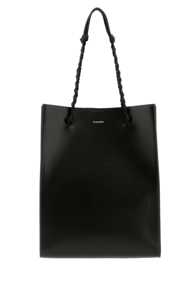 Jil Sander Leather Tote Bag — Black in Black Leather from HEWI