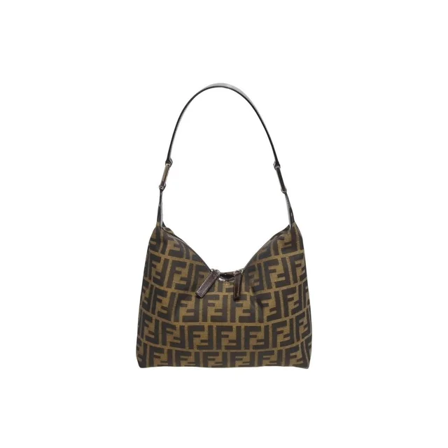 Fendi One Shoulder Hobo Bag Zucca Brown Canvas Leather in brown|red Canvas from Poshmark