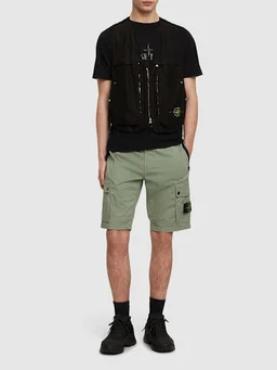 Stone Island Cargo shorts with side pockets in 97% Cotton, 3% Elastane, photo 2 of 5 from LUISAVIAROMA