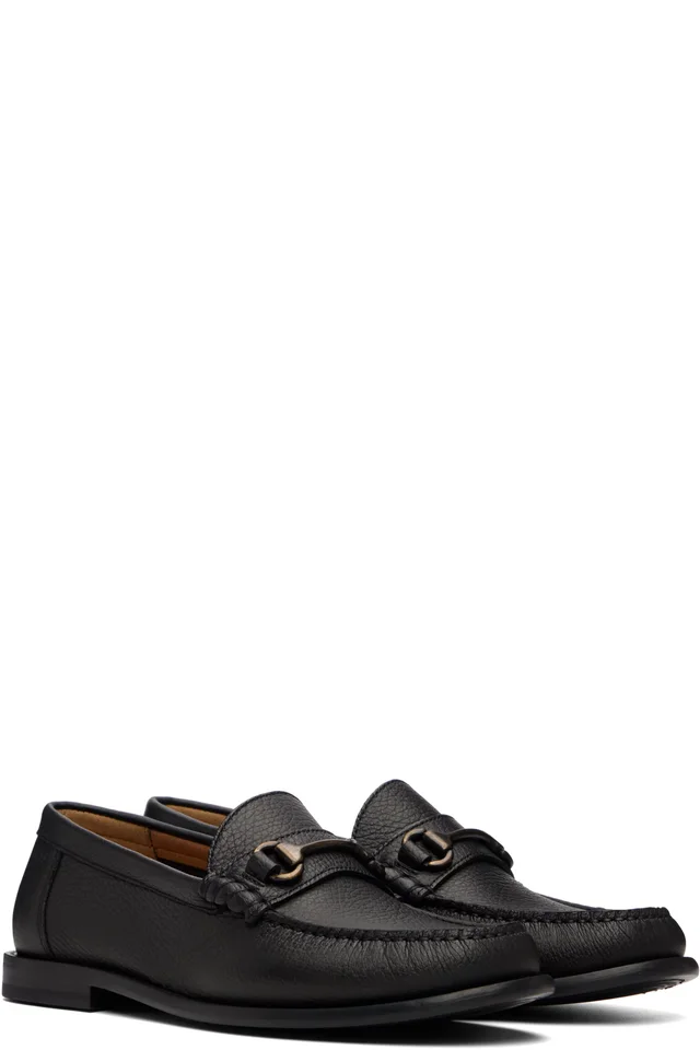 BOSS Black Leather Loafers, photo 4 of 5 from SSENSE