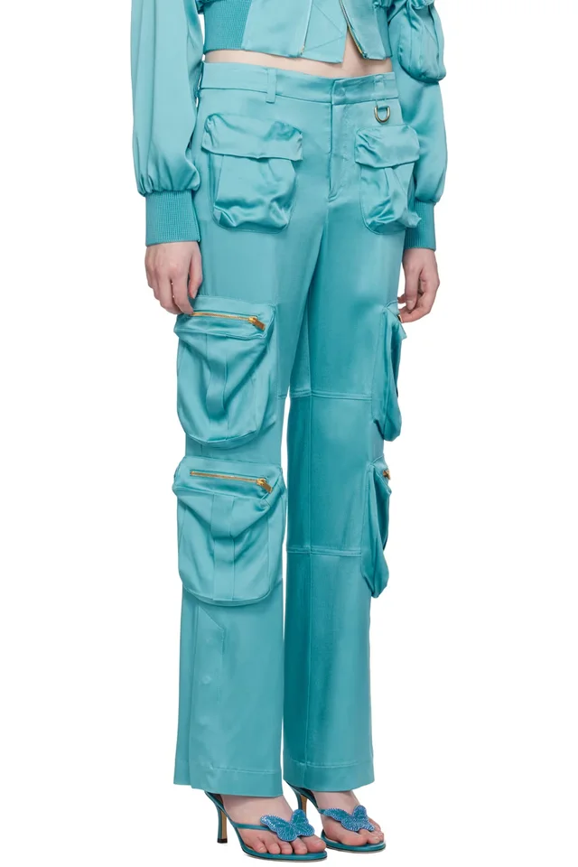 Blumarine Blue Pocket Trousers, photo 2 of 2 from SSENSE
