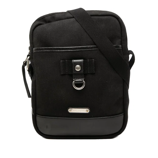 Black Saint Laurent Canvas Rivington Crossbody in Black Canvas from Designer Revival
