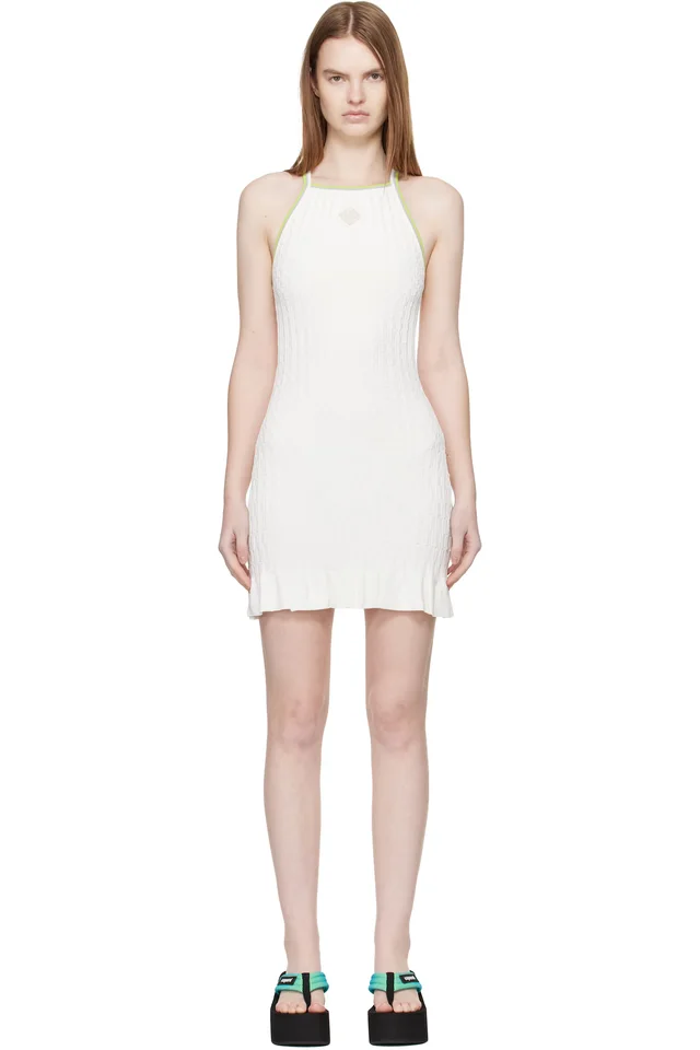 Casablanca White Strappy Tennis Minidress, image 1 of 1 from SSENSE