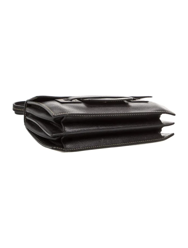 Delvaux Leather Top Handle Bag Vintage in black Leather from The RealReal, photo 5 of 6