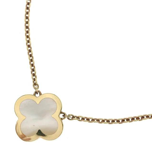 Van Cleef & Arpels Pure Alhambra Necklace Yellow Gold White Shell in White from The Reluxe