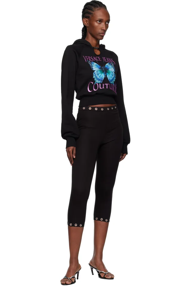 Versace Jeans Couture Black Logo Hoodie, photo 4 of 4 from SSENSE