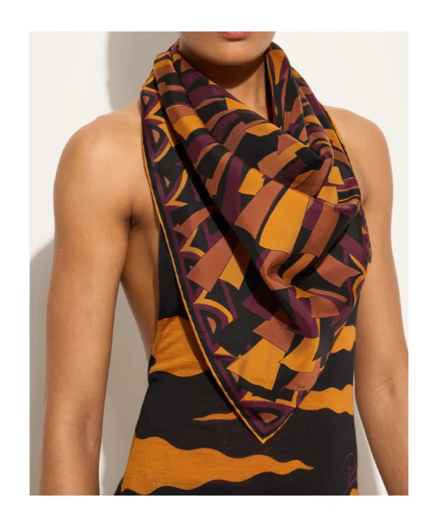 Emilio Pucci PUCCI Triangolo Printed Scarf, photo 4 of 4 from SENSER