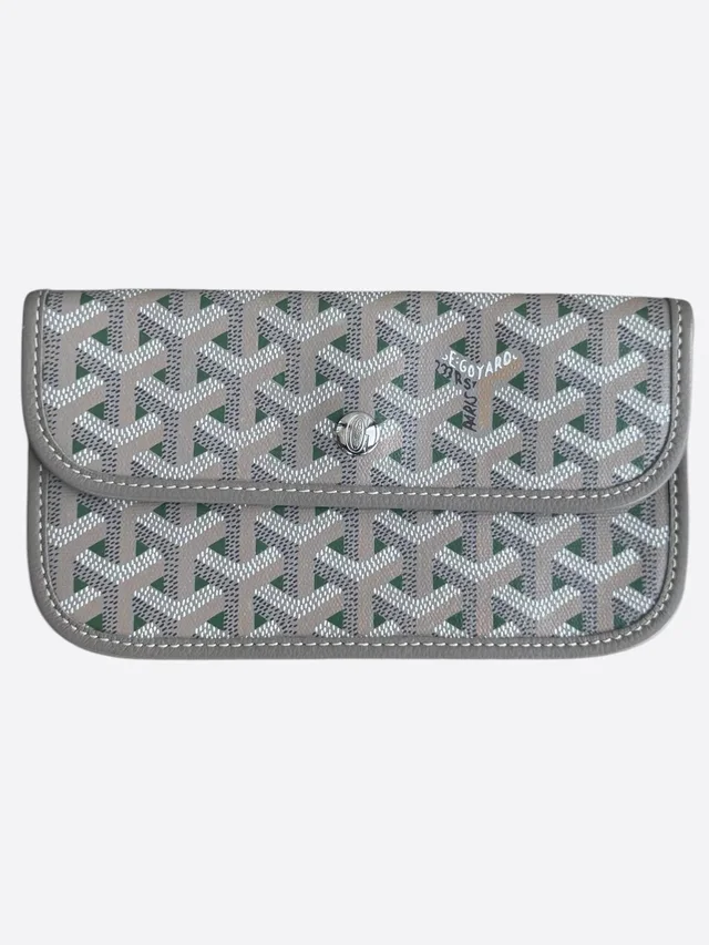 Goyard Grey & Green St. Louis Pouch in gray Leather from Grailed, photo 1 of 1