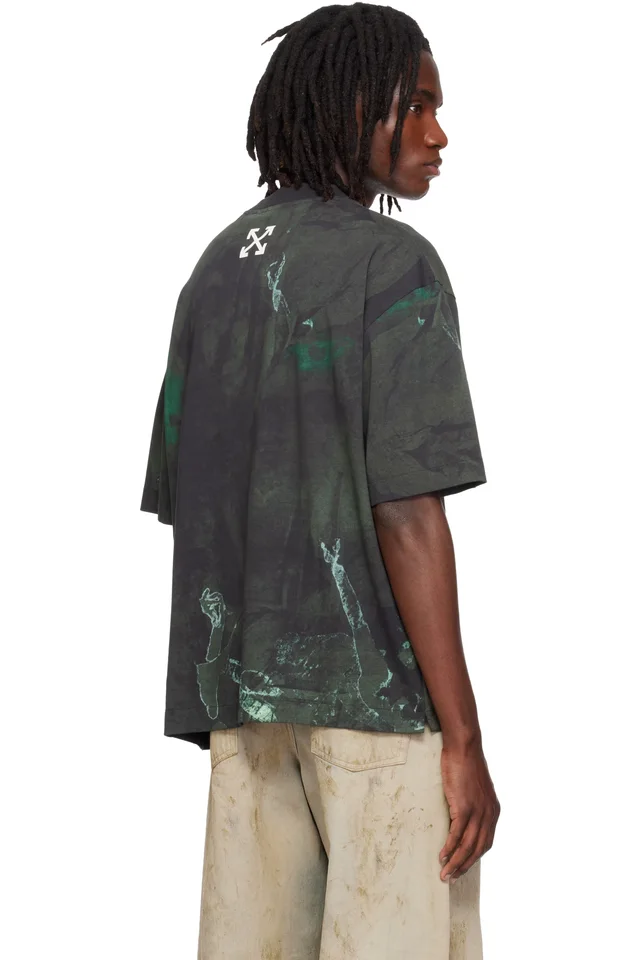 Off-White Black Dark Painting Skate S/S T-shirt, photo 3 of 3 from SSENSE