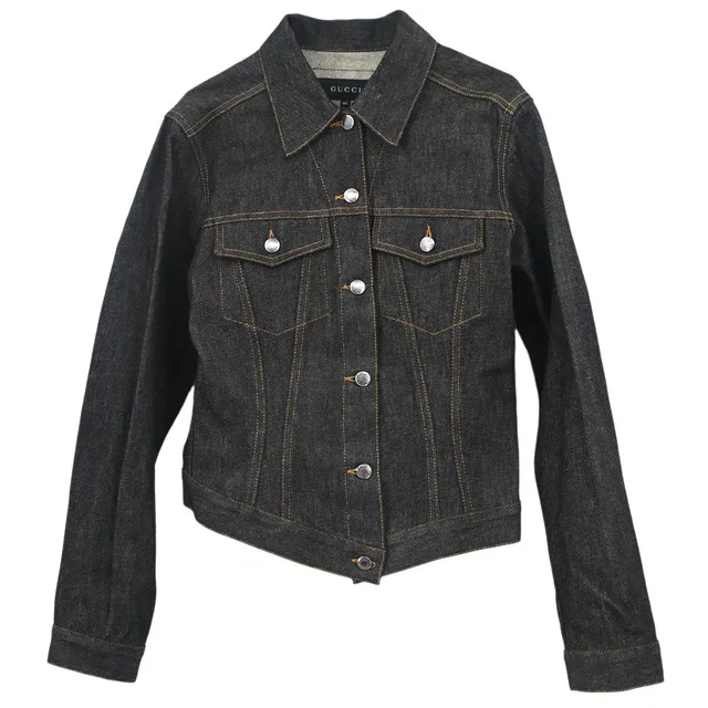 Gucci 1999 Tom Ford Denim Jacket Indigo #44 in Denim from AMORE Vintage Tokyo