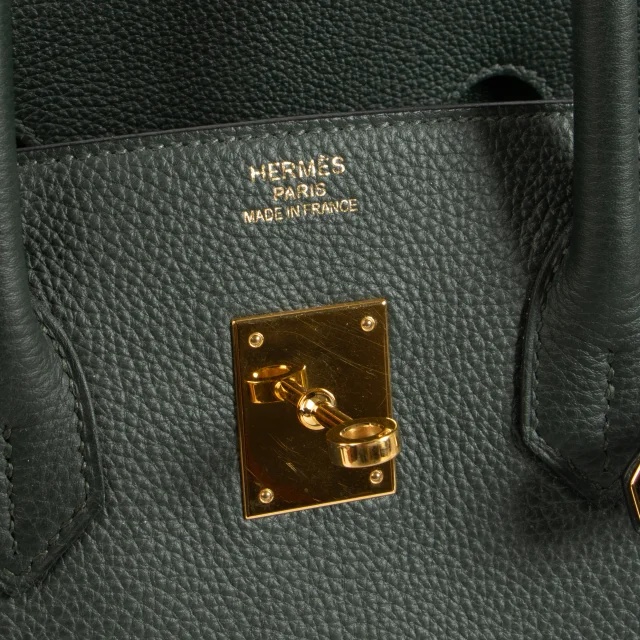 Hermès Birkin 35 Vert Foncé Togo GHW in Green Togo leather from Labellov, photo 8 of 12