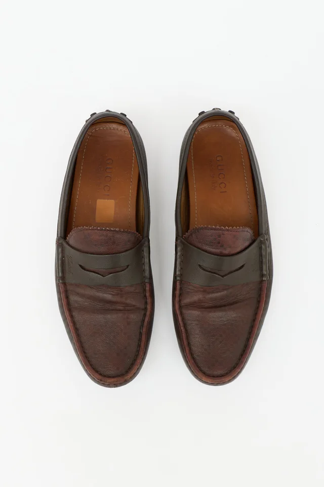 Gucci Leather Diamante Penny Loafer in Leather from VSP Consignment, photo 2 of 2