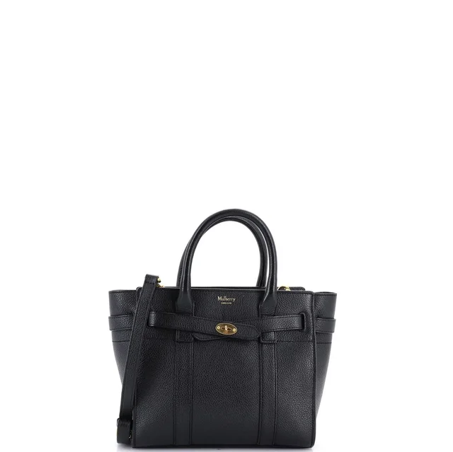 Mulberry Bayswater Zipped Tote Leather Mini in black Leather from Rebag
