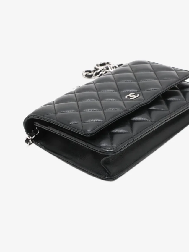 Chanel Black 2018 lambskin quilted Wallet On Chain in Black Lambskin from Sign of the Times, photo 4 of 16