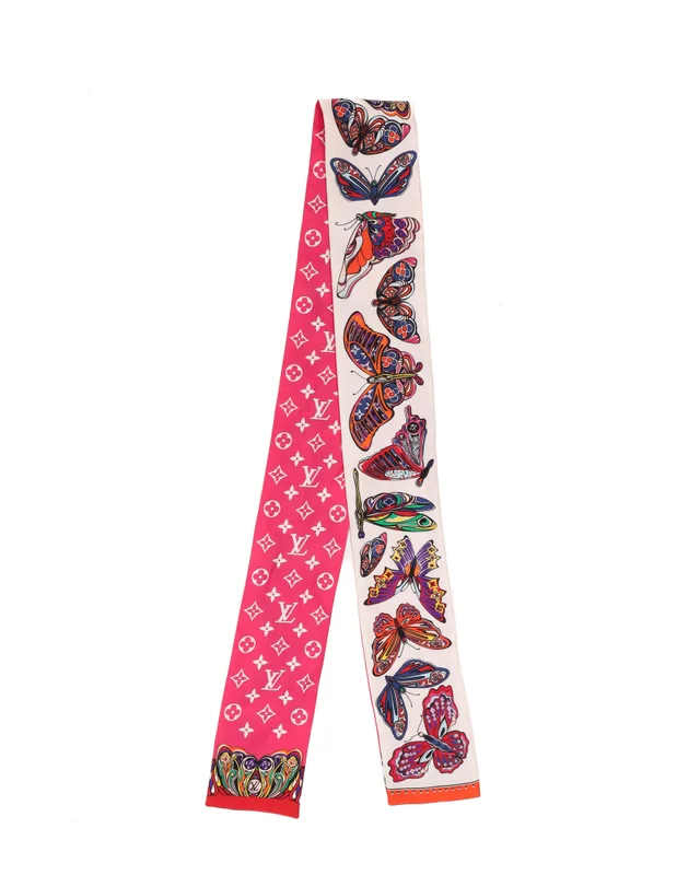 Louis Vuitton World Of Love Butterfly Silk Bandeau Scarf in Silk from A Retro Tale, photo 2 of 3