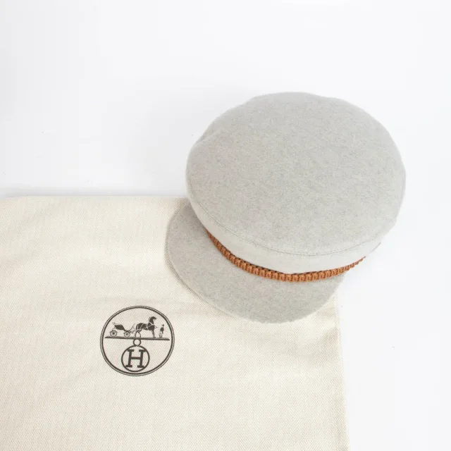 Hermès Cashmere Swift Womens Deauville Cap in Grey Swift leather from Labellov, photo 2 of 2