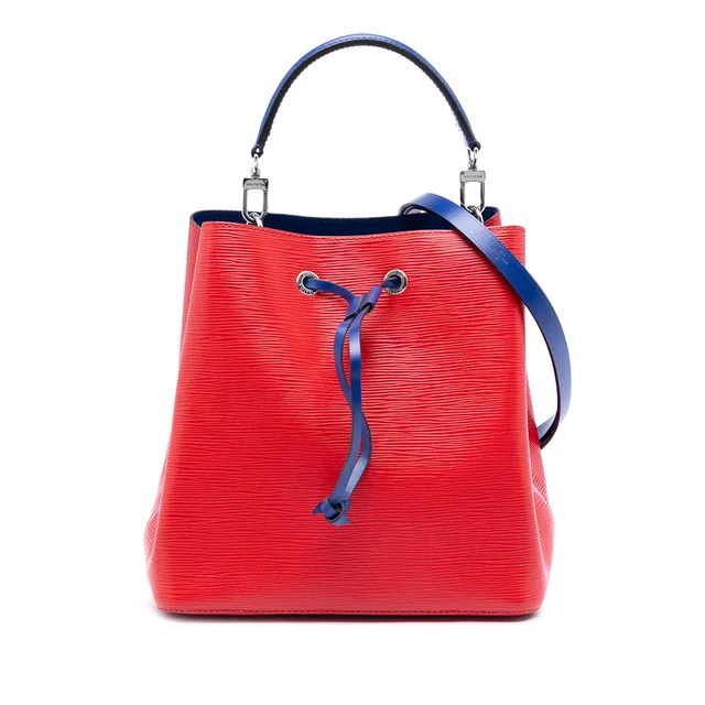 Red Louis Vuitton Epi NeoNoe MM Bucket Bag in Red Leather from Designer Revival