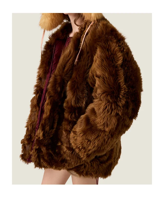 Miu Miu Reversible technical fabric and shearling down jacket, photo 4 of 6 from SENSER