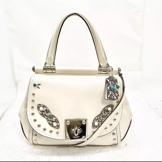 Coach Drifter Handbag in silver|gray|white Leather from Poshmark