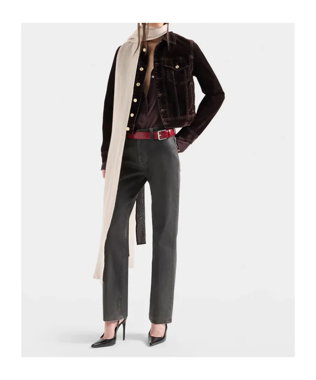 7 For All Mankind Calie logo-patch straight jeans, photo 8 of 9 from SENSER