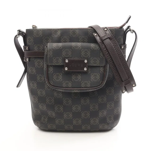 Loewe Shoulder Bag Anagram Da Ninebrown Canvas Leather in Canvas from The Reluxe
