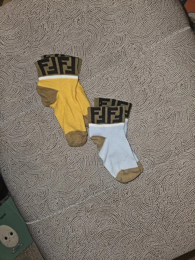 Fendi Baby Socks in yellow|blue from Poshmark